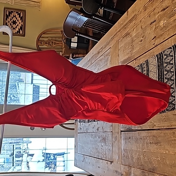 Ralph Lauren brick red sculpting one piece swimsuit bathing sz 4 - Picture 2 of 7